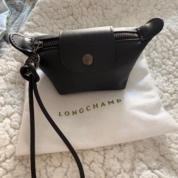 Brand New LE PLIAGE XTRA COIN PURSE - Black - Leather - Picture 1 of 7
